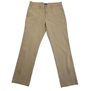 Club Room Men's Size 34x32  4-Way Stretch Chino Golf Pant Khaki Relaxed Straight